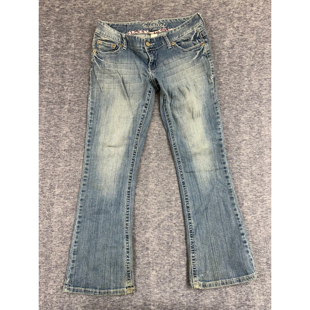 Maurices Low Rise Bootcut Jeans Light Faded Wash Women's Size 31x29 Short